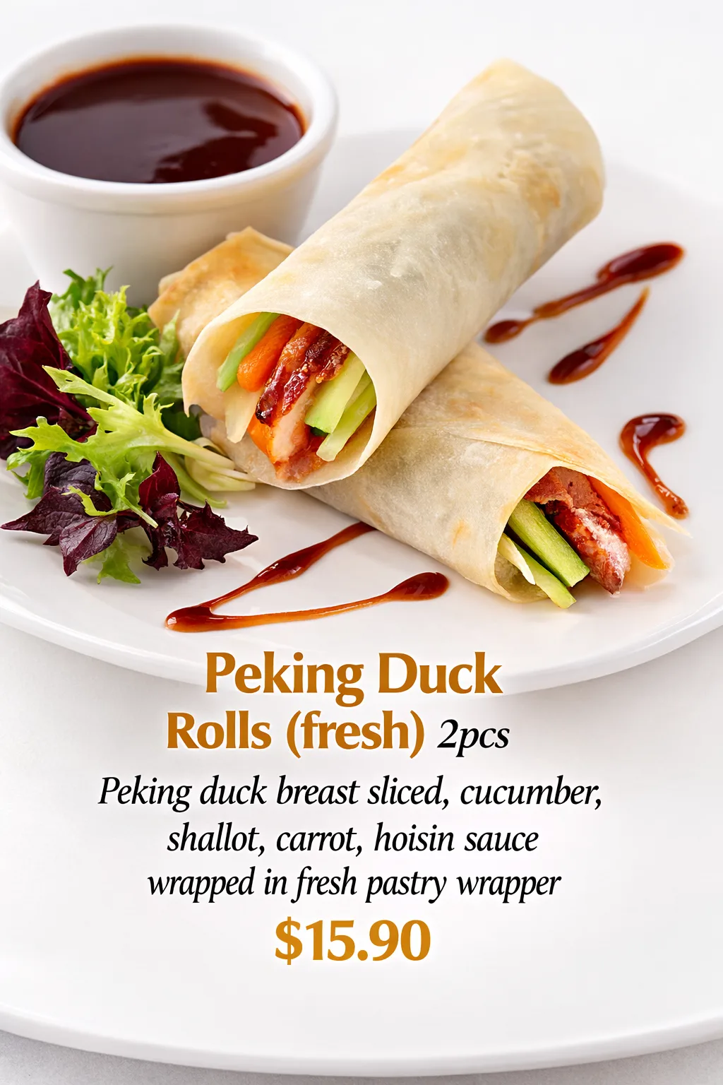 Peking Duck Rolls (fresh)
