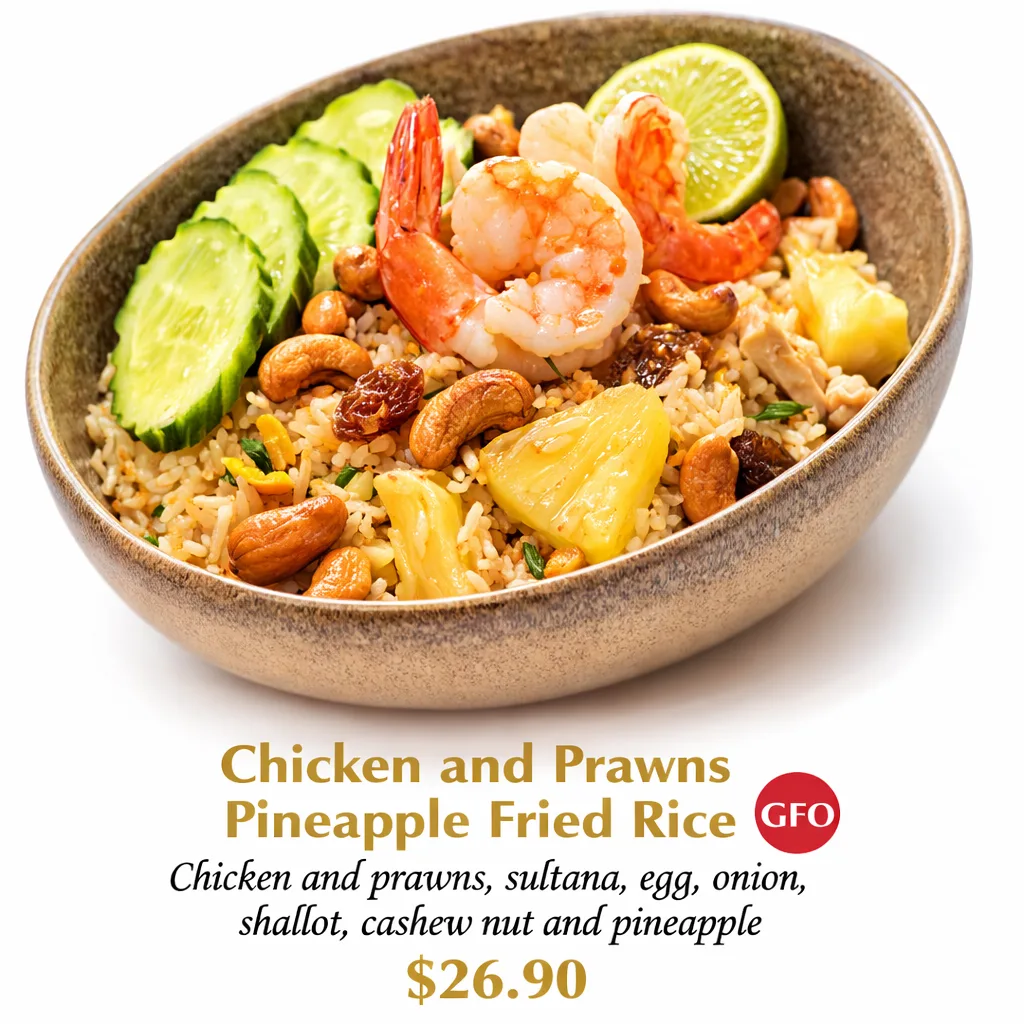 Chicken and Prawns Pineapple Fried Rice