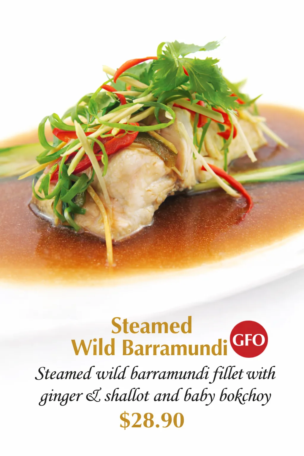 Steamed Wild Barramundi
