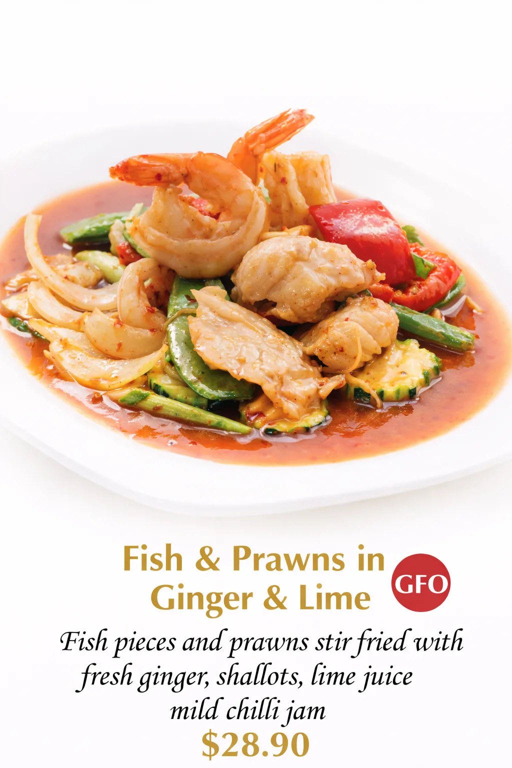 Fish & Prawns in Ginger & Lime