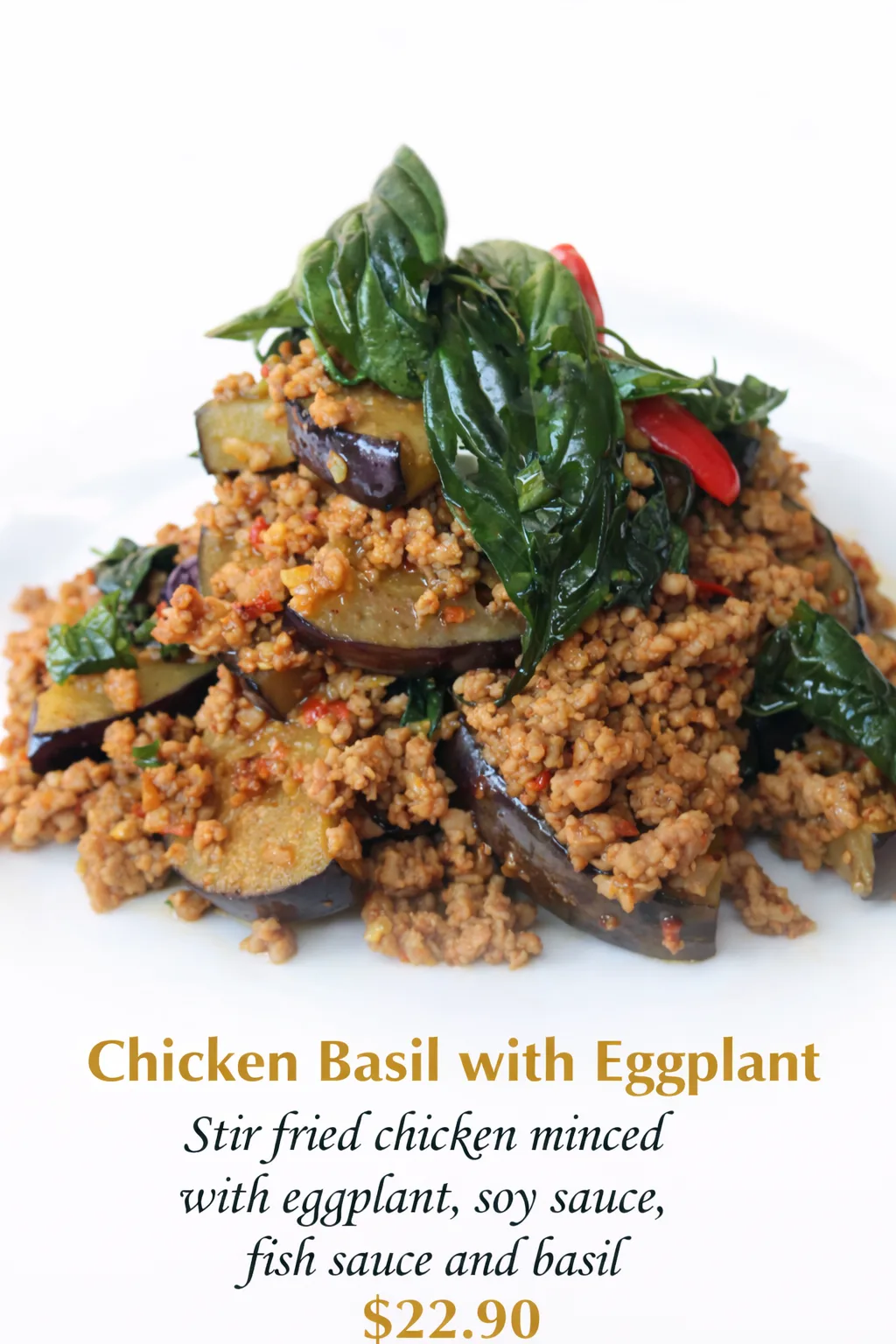 Chicken Basil with Eggplant